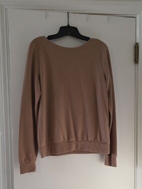 Forever 21 Scoop Neck Sweater in Light Brown
